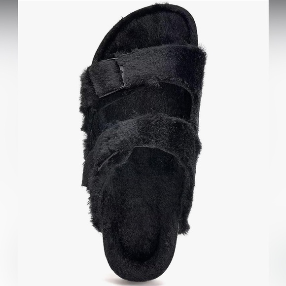 Slippers Wide Open Toe Cork Footbed Slides - Picture 5 of 12